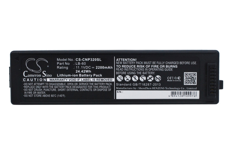 Battery for Canon LK-62 PIXMA i260 i320 iP100 min 2446B003 K30274 LB-60 Printer