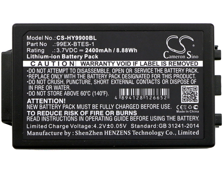 Battery for Honeywell Dolphin 99EX 99EX-BTEC 99EXhc 99GX 99EX-BTEC-1 2400mAh