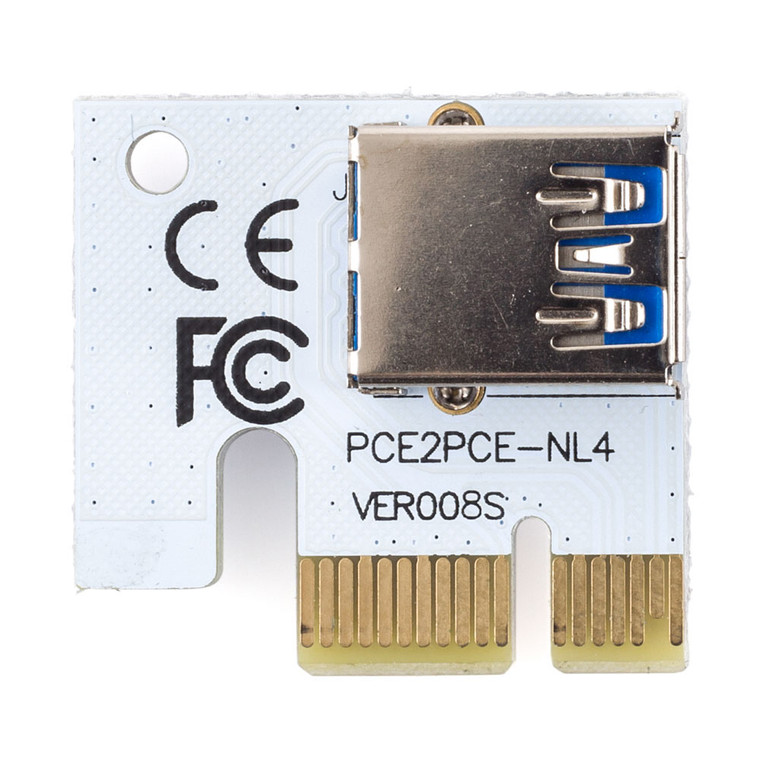 12 Pack VER008S Riser pci-e x1 to x16 6pin+4pin+SATA adapter connector 2ft 60cm