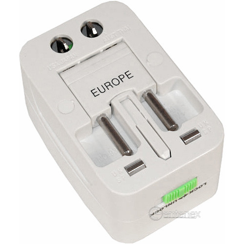 3-PACK of Universal Plug Adapters for Travel in US, UK, AU, Europe, China, Japan, Spain, and more!