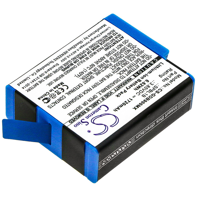 Battery for Gopro Go Pro AHDBT-901 9 Hero SPBL1B Camera CS-GDB900MX 3.85v 1720mA