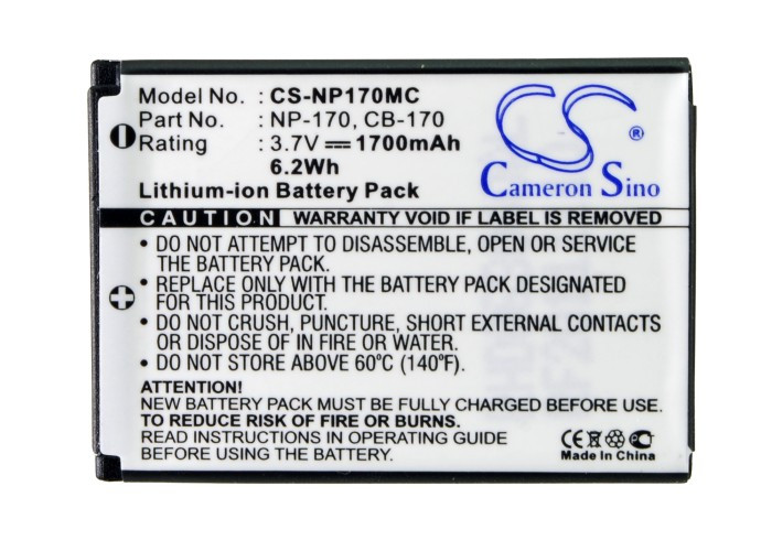 Battery for SPEED HD230Z HD-230Z Ordro DIGIPO CB-170 084-07042L-062 NP-170 NEW