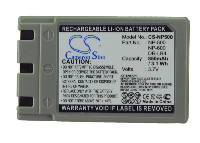 Battery for MINOLTA G400 G500 G600 KONICA KD-400Z KD-500Z NP-500 NP-600 DR-LB4