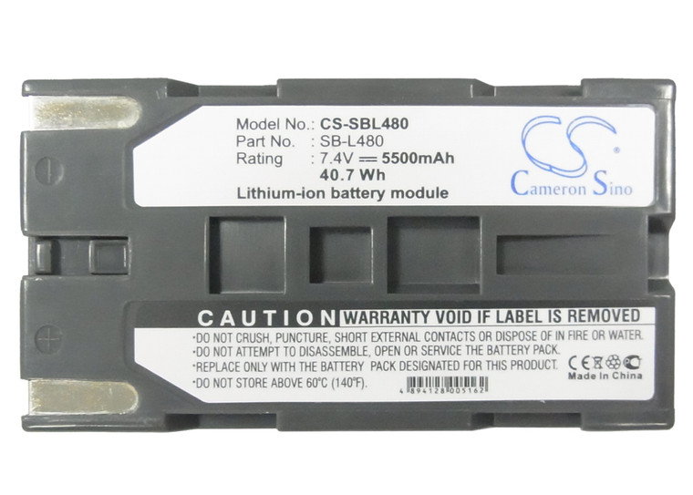 Battery for Samsung SCL906 VP-L530 VP-L550 VP-M50 VP-SCD55 VP-W80 SB-L480 5500mA