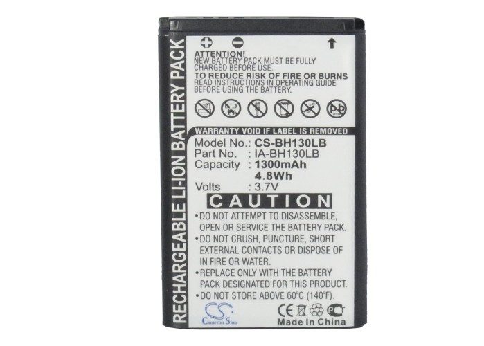 Battery for Samsung C20 HMX-U15 K40 SMX-K45 U15 BPBH130LB IA-BH130LB IA-LH130LB