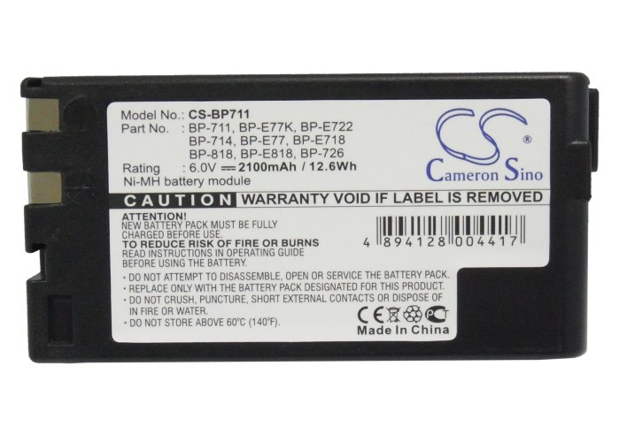 Battery for Canon BP-711 BP-714 BP-726 BP-818 BP-E718 BP-E722 BP-E77 BP-E818
