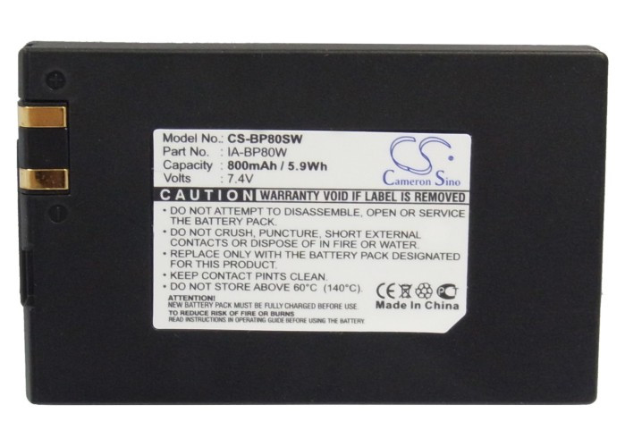 Battery for Samsung SC-D385 SC-DX103 VP-D381 VP-DX100i VP-DX105i IA-BP80W 800mAh