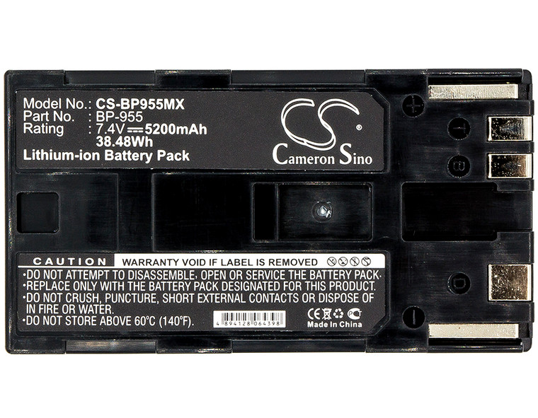 Battery for Canon BP955 EOS C100 Mark II XF305 XL1 XL1S XL2 XM2 BP-955 5200mAh