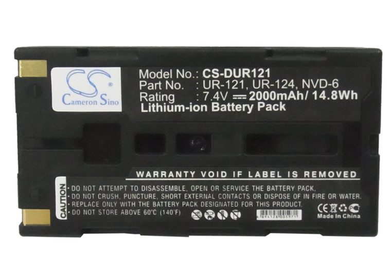 Battery for Sanyo IDC-1000 Xacti NV-DV35 NVP-D6 UR-121 UR-121D UR-124 UR-124D