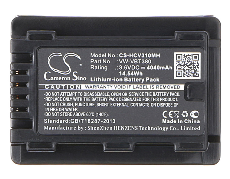 Battery for Panasonic HC-550EB HC-989 HC-V110 HC-V720 HC-V770 VW-VBT380 4040mAh