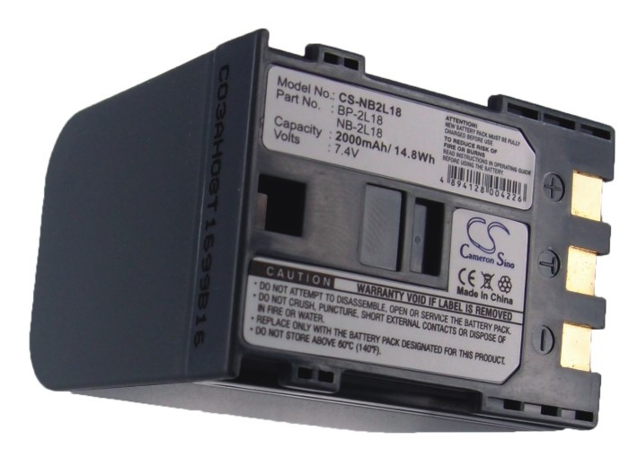 Battery for Canon Rebel XT EOS 350D DV5-BL MVX200 ZR400 BP-2L18 BP-2L24 NB-2L18