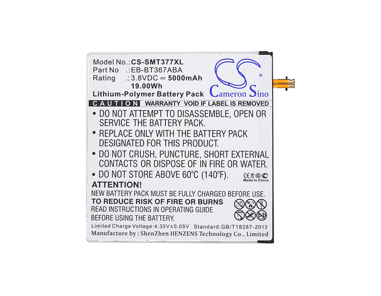 Battery for Samsung Galaxy Tab 5 A A2 S E 8.0 SM-T380 SM-T385 EB-BT367ABA 5000mA