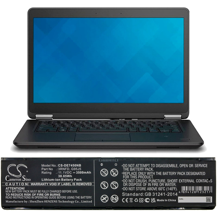Battery for DELL Latitude 14 7000 E7440 34GKR 3RNFD 451-BBFS 451-BBFT PFXCR