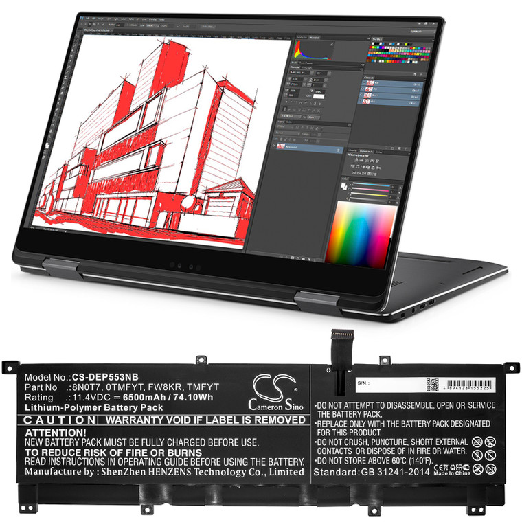 Battery for DELL Precision 5530 XPS 15 9575 D2805TS 0TMFYT 8N0T7 FW8KR TMFYT