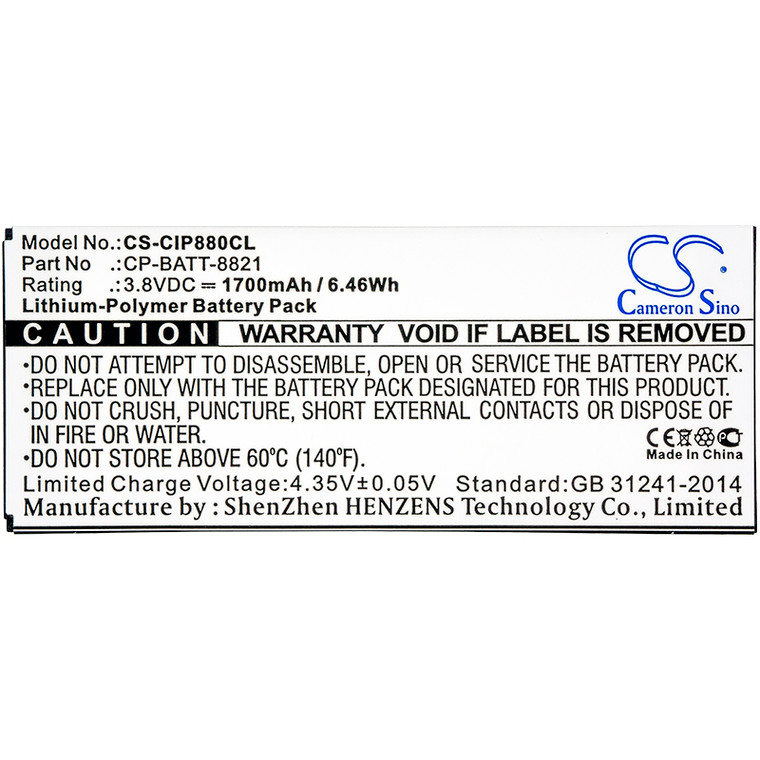 Battery for Cisco 8800 74-102376-01 CP-BATT-8821 GP-S10-374192-010H 1700mAh