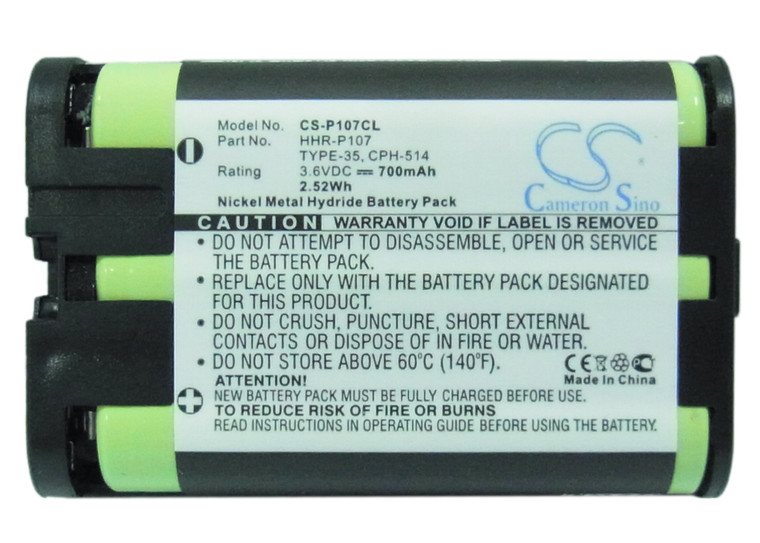 Battery for Radio Shack 23-479 Panasonic KX-TGA600 PQSUHGLA1ZA HHR-P107 TYPE-35