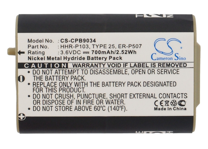 Battery for Panasonic TYPE 25 HHR-P103A HHR-P103 V tech 89-1324-00-00 AT&T 249