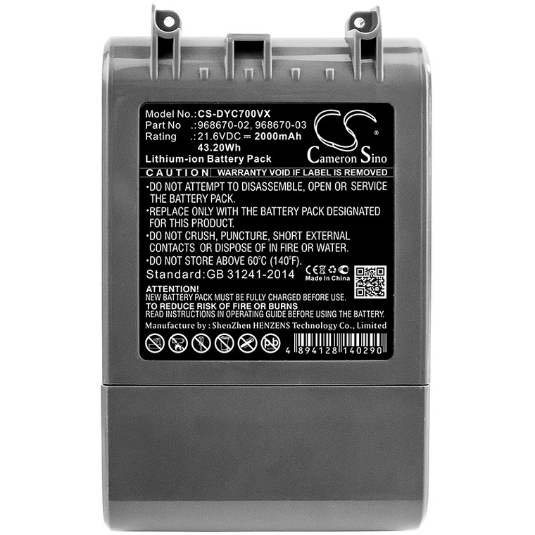Battery for Dyson SV11 V7 Animal Total Clean Trigger 968670-02 968670-03 2000mAh