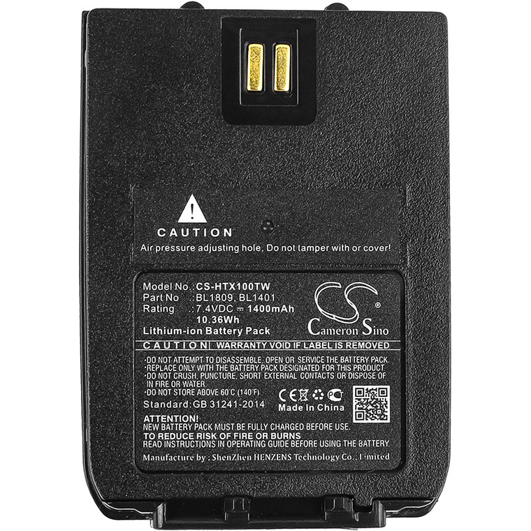 Battery for HYT X1e X1p Hytera X1pi-U1 X1pi-V1 Z1p F3 BL1401 BL1809 CS-HTX100TW