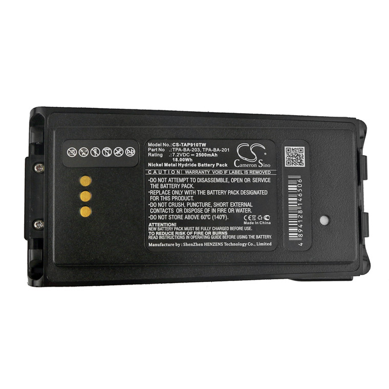 Battery for Tait TP9100 TP9135 TP9155 TP9160 TPA-BA-201 TPA-BA-203 TPA-BA-206