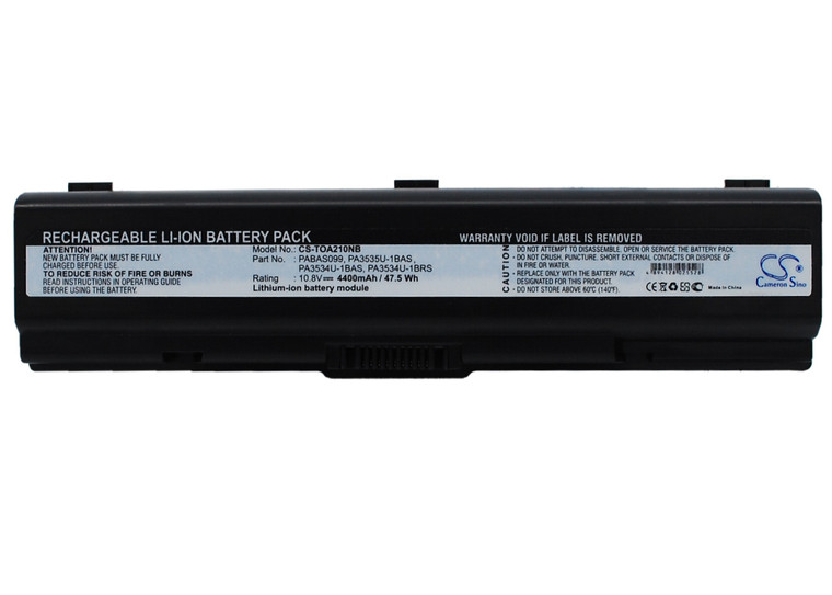 Battery for Toshiba Satellite A205 A355 L305D A505 PA3534U-1BRS PA3534U-1BAS