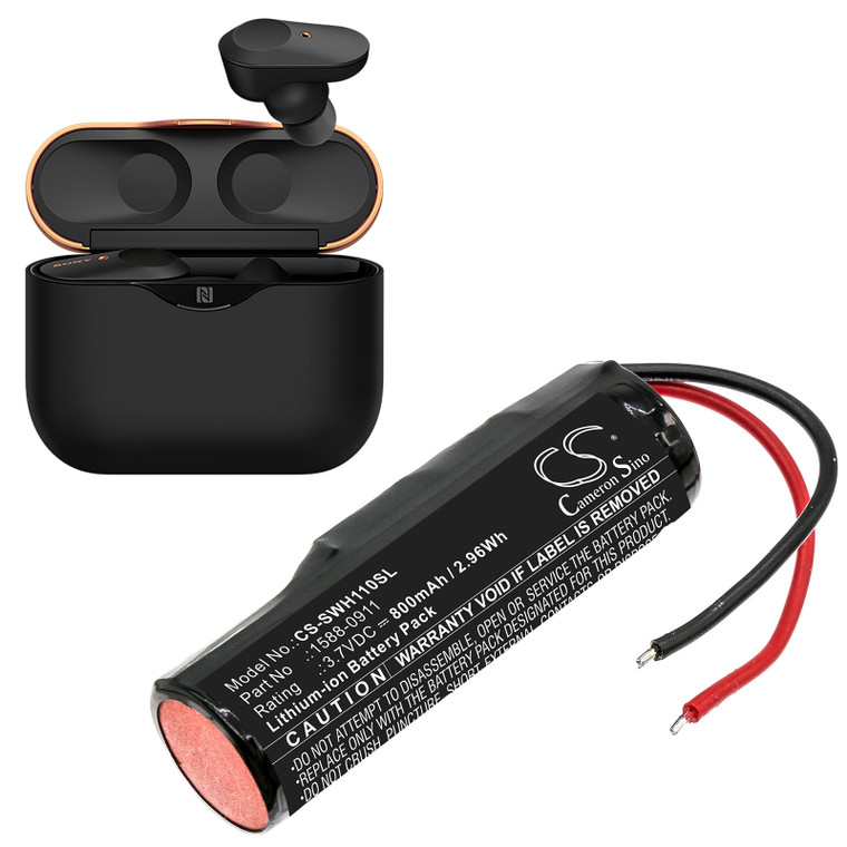 Battery for Sony WF-1000XM3 Charging Case 1588-0911 CS-SWH110SL 3.7v 800mAh