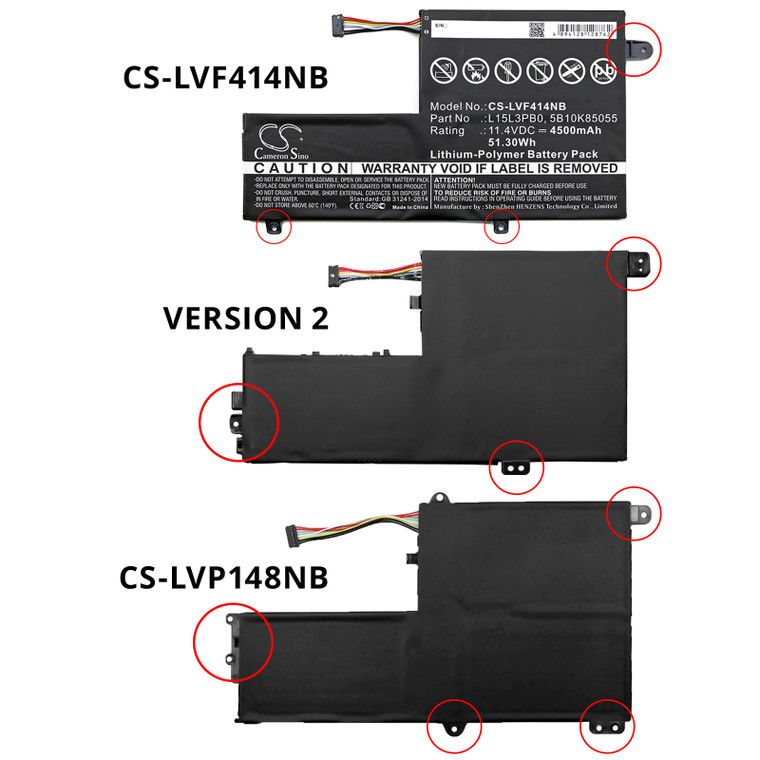 Battery for Lenovo 7000-14 FLEX 4-1470 L15L3PB0 5B10K84494 5B10K85055 5B10M49824