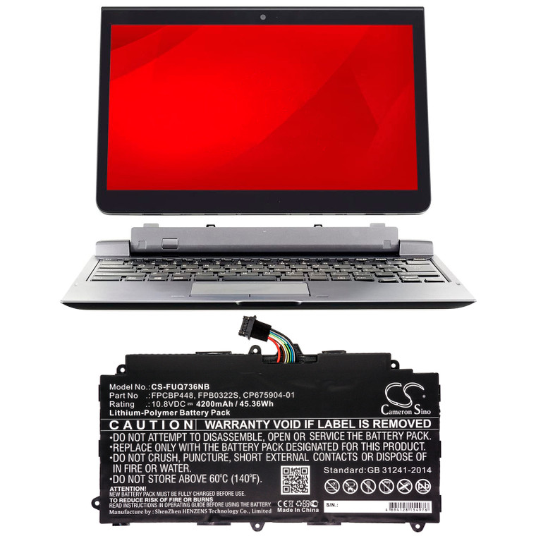 Battery for Fujitsu Stylistic Q736 Q737 Q775 CP675904-01 FPB0322S FPCBP448