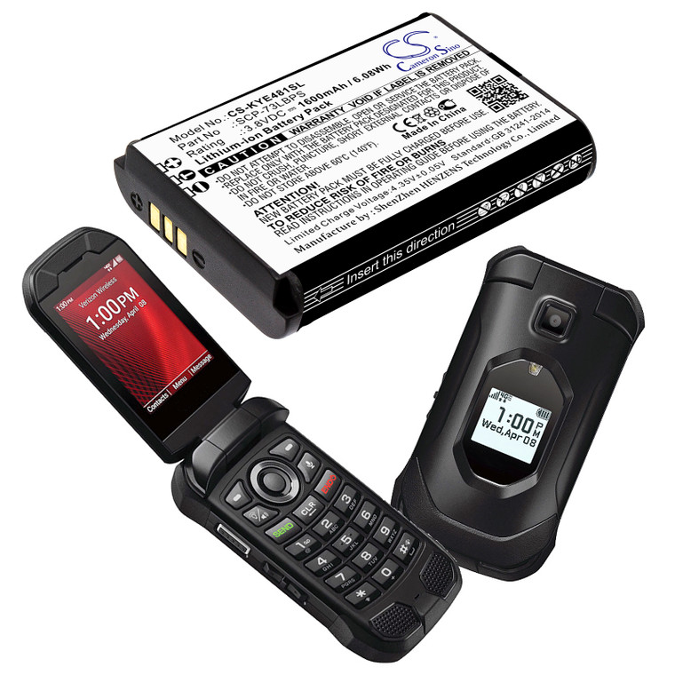Battery for Kyocera DuraXE Epic DuraXV Extreme E4810 E4830 SCP-73LBPS 1600mAh