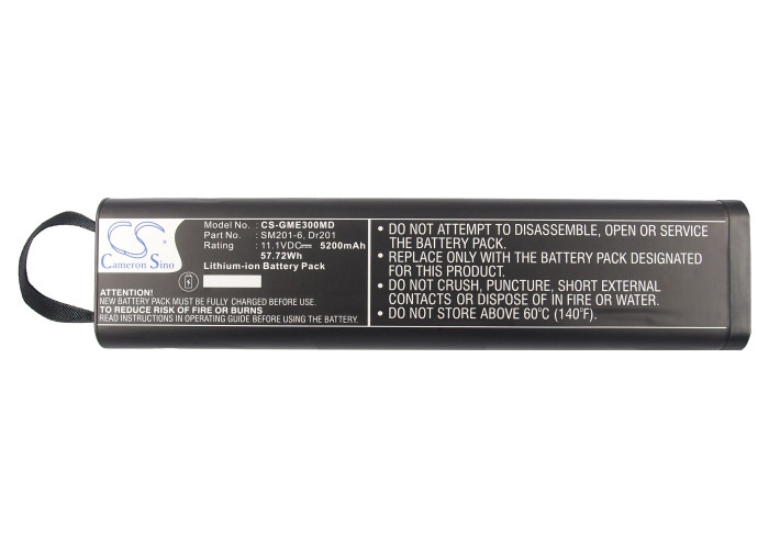 Battery for Philips Anritsu MT9083 GE SM201-6 M2062 Philips M6454 Dash 4000 3000