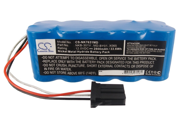 Battery for Nihon Kohden TEC-5500 TEC-5521 TEC-7631 NKB-301V X065 MD-BY01 SB551V