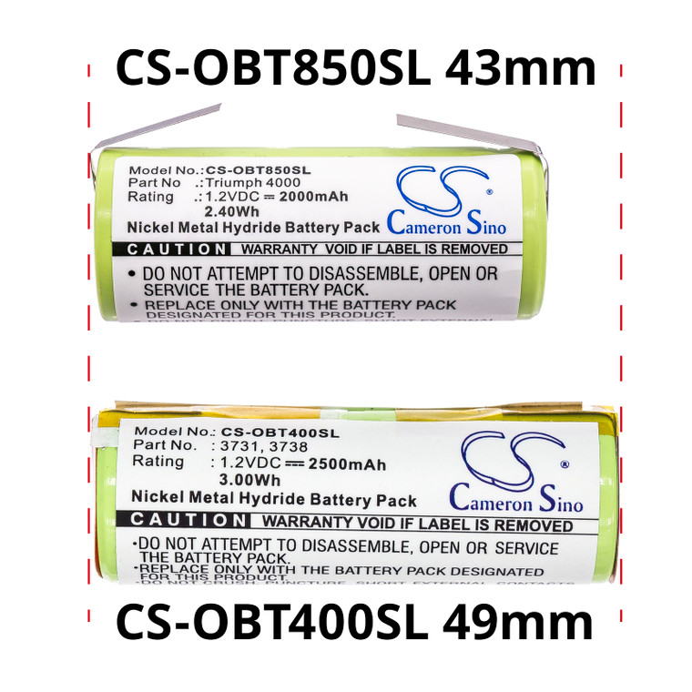 Battery for Oral-B Triumph 4000 3745 3761 3762 Toothbrush CS-OBT850SL 2000mAh