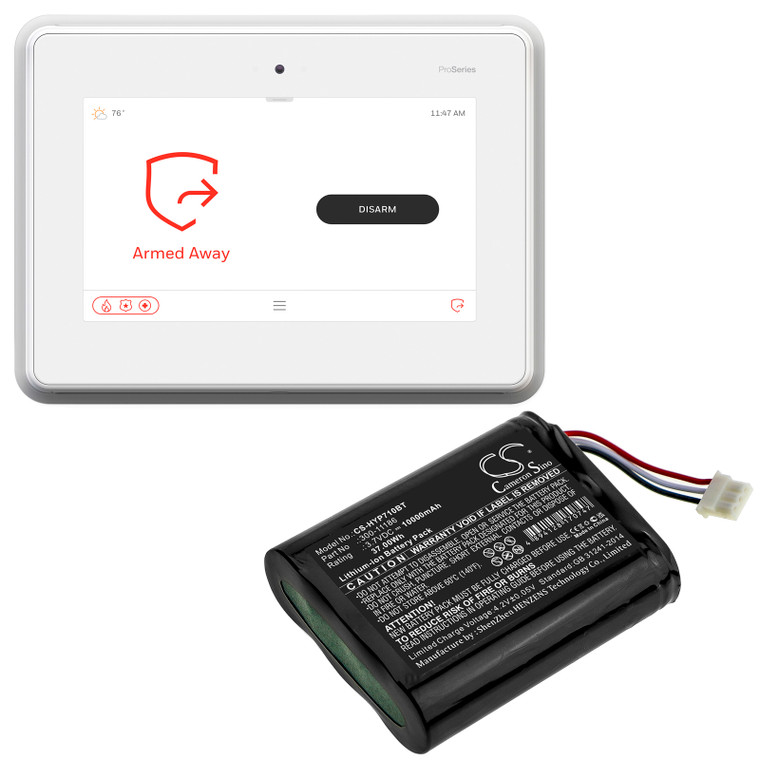 Battery for Honeywell Home Pro A7 Plus C Resideo PROA7C 300-11186 CS-HYP710BT