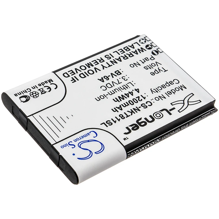 Battery for Nokia 2720 8110 4G TA-1048 TA-1059 TA-1295 V Flip BV-6A CS-NKT811SL