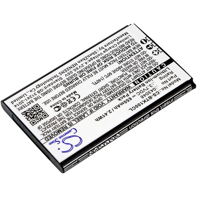 Battery for BT Elements 1K 043048 CS-BTK100CL Cordless Phone 3.7v 650mAh Li-ion