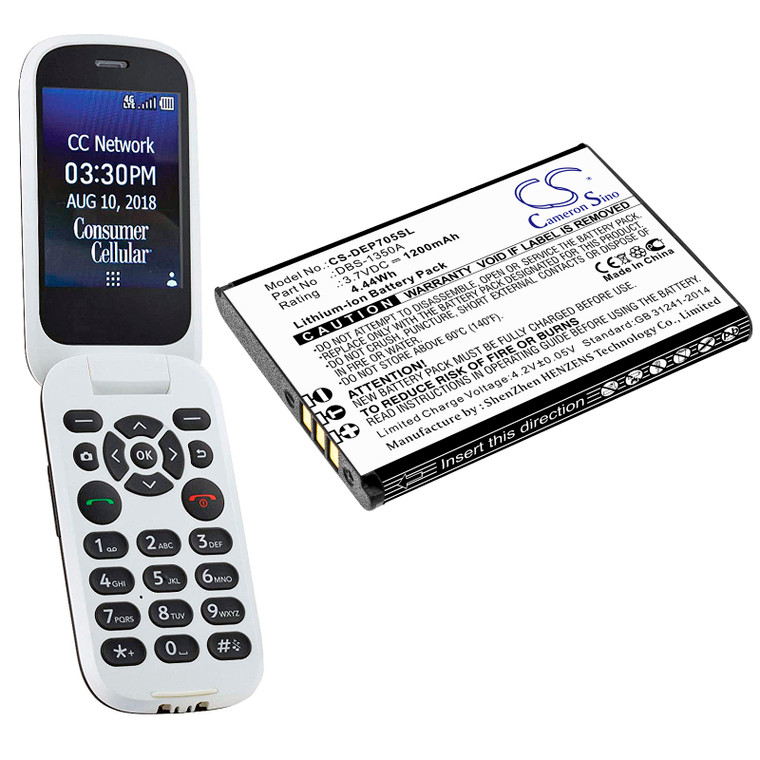 Battery for Doro 7050 Flip 7060 7070 7441 DFC-0180 SmartEasy DBS-1350A Mobile