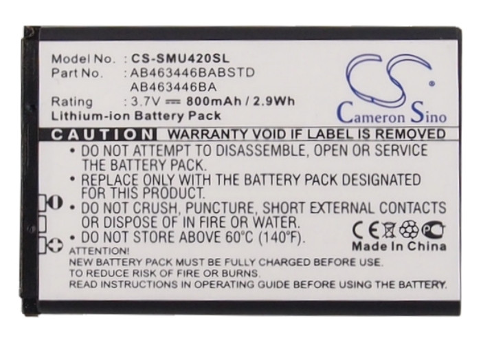 Battery for Samsung SGH-T139 AB463446BA AB463446BABSTD AB553446BA BSTDAB553446BA