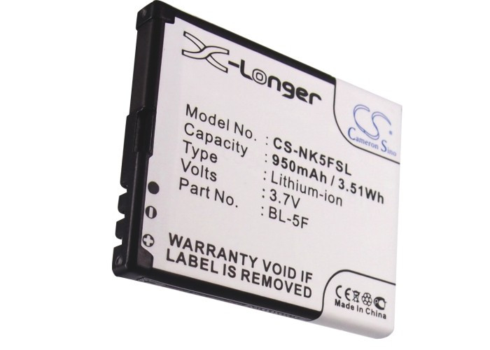 Battery for Nokia 6210 Navigator 6290 6710 Bea-fon S30 S31 Myphone BL-5F MP-S-O