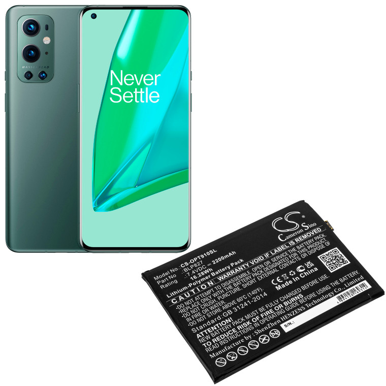 Battery for Oneplus 9 Pro 5G LE2120 LE2121 LE2123 LE2125 LE2127 BLP827 Mobile
