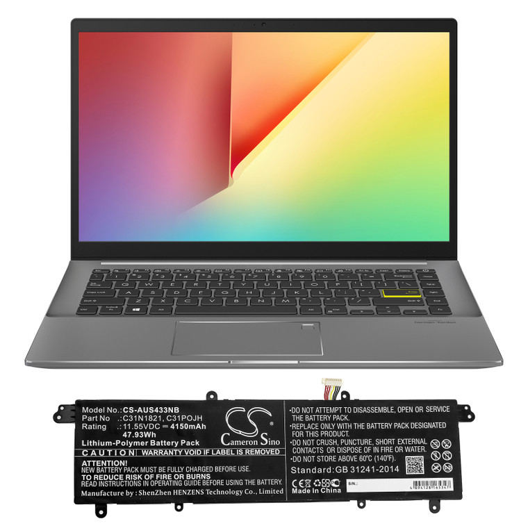 Battery for Asus VivoBook S14 S13 S15 UX3000XN 0B200-03210100 C31N1821 C31POJH