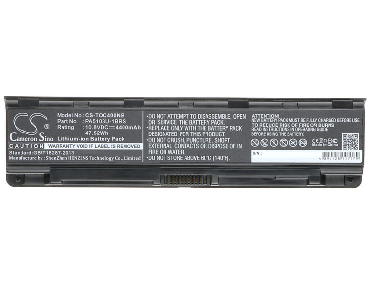 Battery for Toshiba Satellite PA5108U-1BRS PA5109U-1BRS PA5110U-1BRS PABAS271
