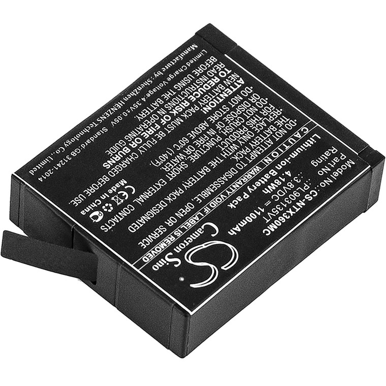 Battery for Insta360 One X PL903135VT PL903135VT-S01 Camera CS-NTX360MC 3.8v