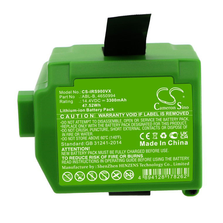 Battery for iRobot Roomba S9 S9+ S955020 4650994 ABL-B Vacuum CS-IRS900VX 14.4v