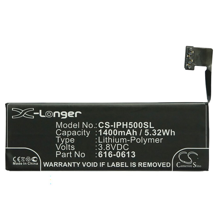 Battery for Apple iPhone 5 616-0610 616-0611 616-0613 AAP353292PA LIS1491APPCS