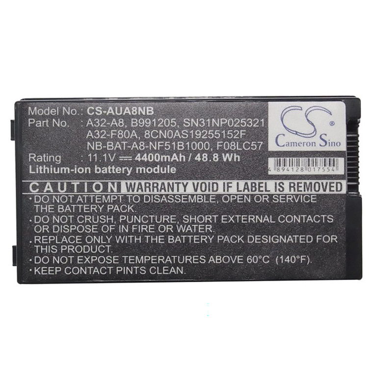 Battery for Asus A8 F8Sn A32-A8 A32-F80 A32-F80A A32-F80H B991205 F08LC57 L3TP