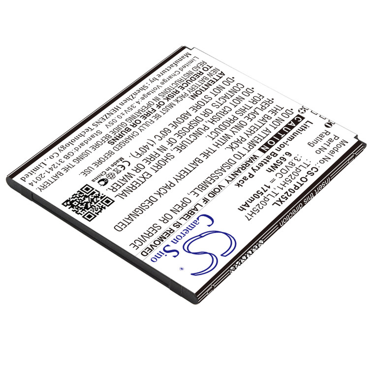 Battery for Alcatel One Touch POP 4 OT-5051 OT-5051D OT-5051X TLp025H1 TLp025H7