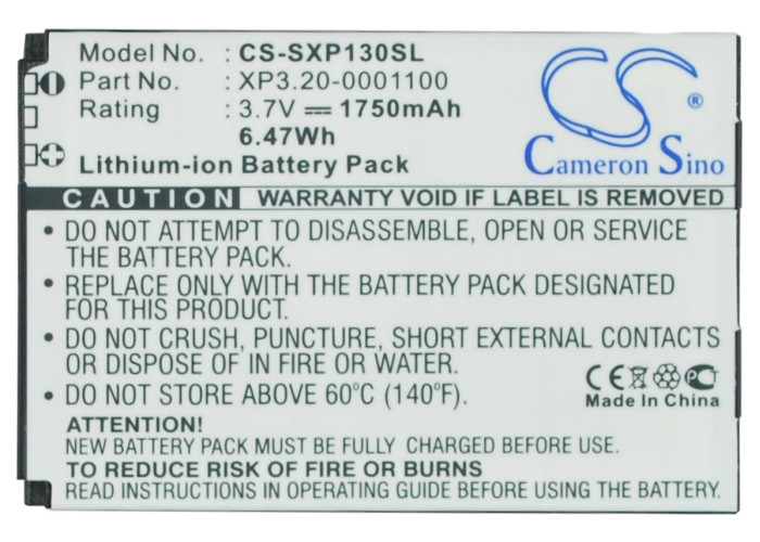 Battery for Socketmobile XP3300 VR-01 BAT-01750-01 S XP-0001100 XP3.20-0001100