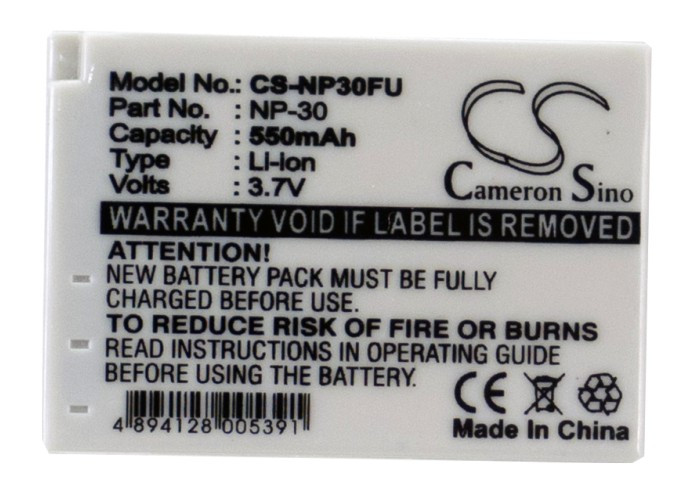 Battery for Fujifilm FinePix F440 Finepix Zoom F450 NP-30 Camera CS-NP30FU 3.7v