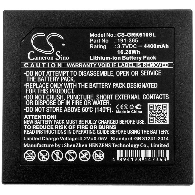Battery for GE DPI 620/G Druck DPI620 Genii IO620 IO620IS 191-356 191-365