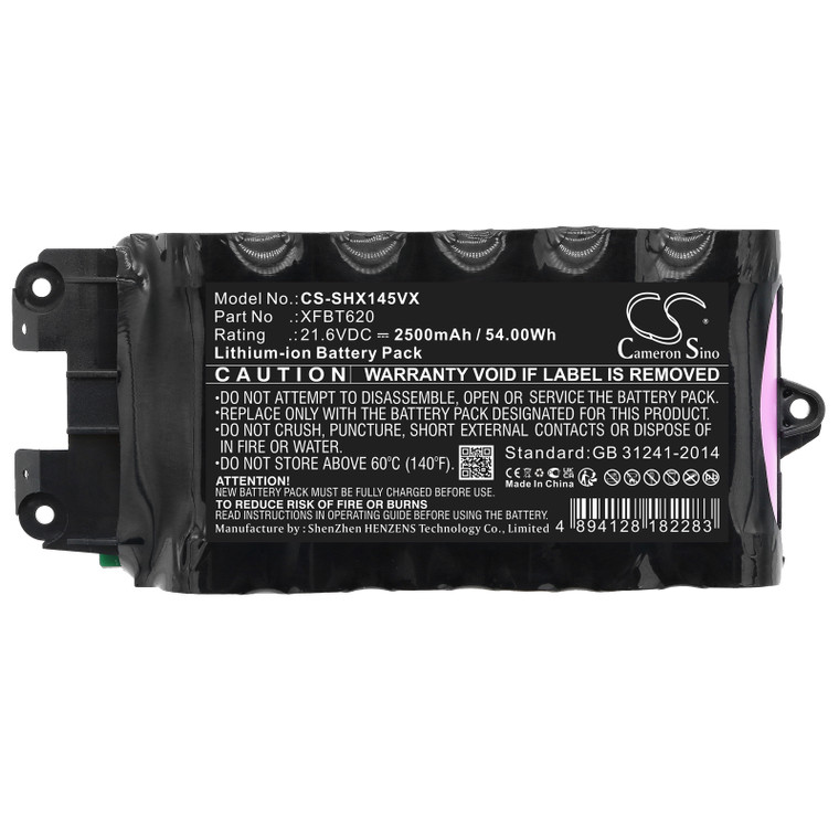Battery for Shark XFBT620 IX140 IX140C IX140H IX141 IX141H IX142 IX143 IX144AMZ